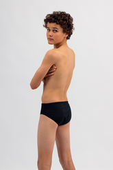 Boys Swim Briefs - Chlorine Resistant Swimwear  - Basic Black